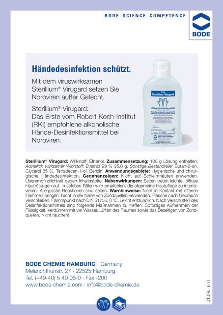 Norovirus: flyer fürAngehörige - Klinik-Hygiene