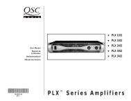 PLX™ Series Amplifiers - QSC Audio Products