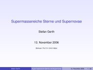 Supermassereiche Sterne und Supernovae - ECAP