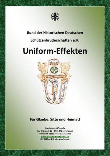 Uniform-Effekten - Bund der Historischen Deutschen ...