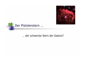 Der Pistolenstern - der schwerste Stern der Galaxis?