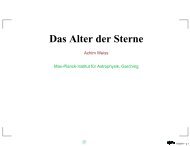 Das Alter der Sterne - Max-Planck-Institut für Astrophysik