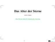 Das Alter der Sterne - Max-Planck-Institut für Astrophysik