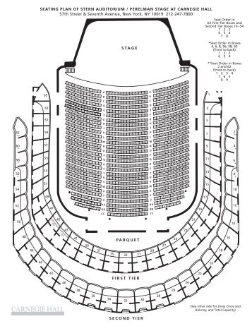 Stern seating chart - Carnegie Hall