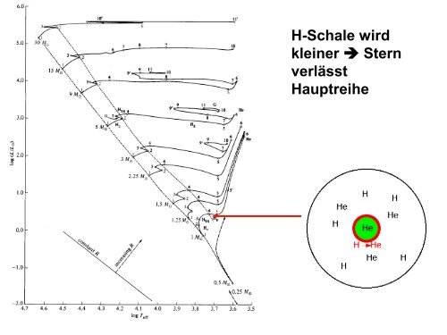 Gleichgewichts- Phasen im Leben eines Sterns