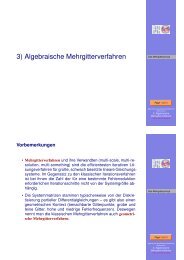 3) Algebraische Mehrgitterverfahren