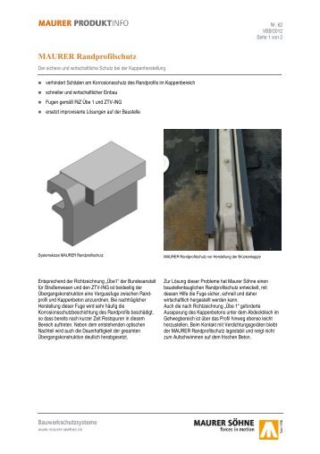 MAURER Randprofilschutz - Maurer SÃ¶hne Group