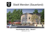 Haushalt 2013 - Beschluss 06.11.12 - Band II - Stadt Menden