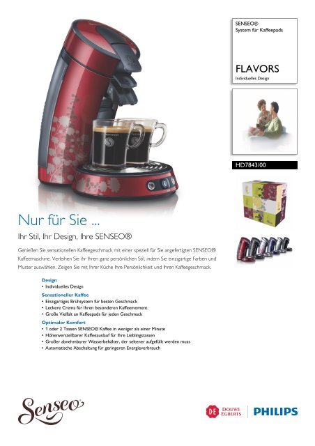 HD7843/00 SENSEO® System für Kaffeepads - Philips