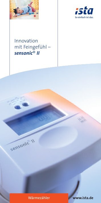 Innovation mit Feingefühl – sensonic® II - ista.com