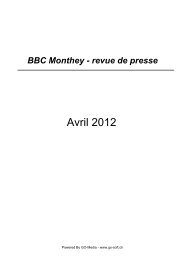 Avril 2012 - BBC Monthey