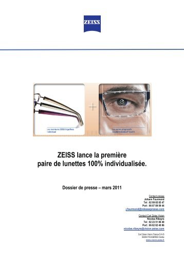 ZEISS lance la premiÃ¨re paire de lunettes 100 ... - Menrad