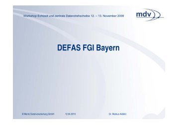DEFAS FGI Bayern - Mentz Datenverarbeitung GmbH