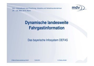 Dynamische landesweite Fahrgastinformation - Mentz ...