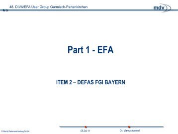 DEFAS FGI BAYERN - Mentz Datenverarbeitung GmbH