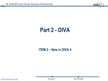 New in DIVA 4 - Mentz Datenverarbeitung GmbH