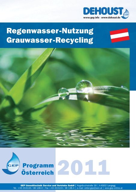 Regenwasser-Nutzung Grauwasser-Recycling