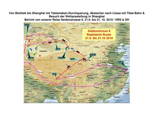 Von Bishkek bis Shanghai mit Taklamakan-Durchquerung ...