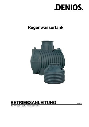 Regenwassertank-Betriebsanleitung DENIOS