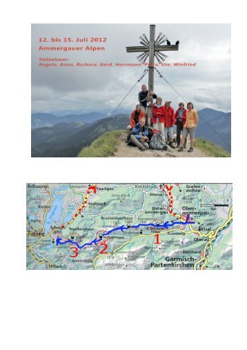 Bergtour 2012 - Ammergauer Alpen