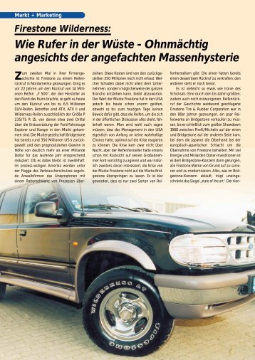Firestone Wilderness 9/2000 - Reifenpresse.de