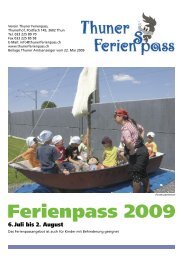 Ferienpass 2009 - Thuner Ferienpass