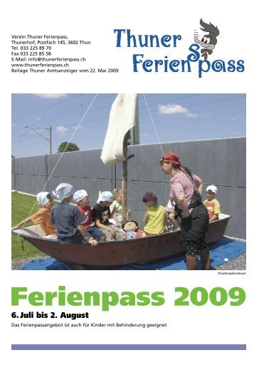 Ferienpass 2009 - Thuner Ferienpass