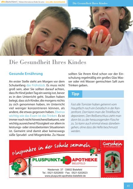 zum Schulbeginn 2011 - Stiftsschule Bielefeld