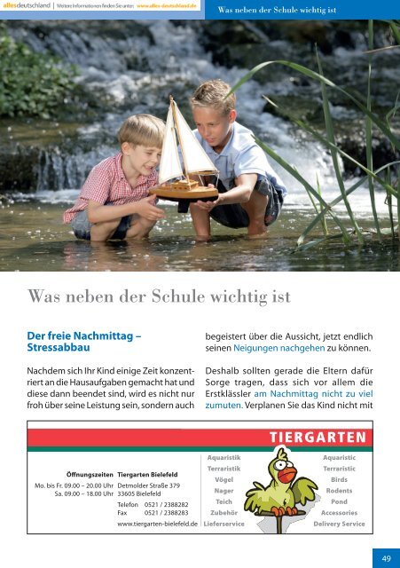 zum Schulbeginn 2011 - Stiftsschule Bielefeld