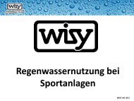 Regenwassernutzungsanlagen - Sportinfra