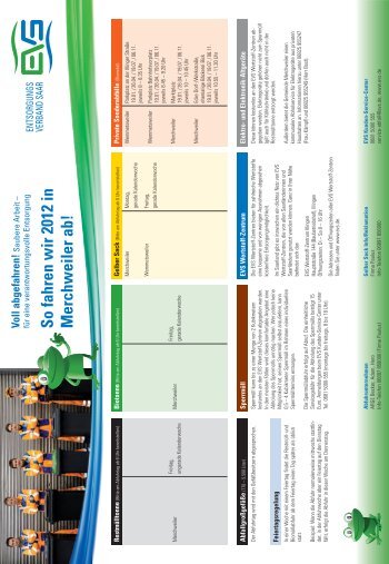 Infoblatt Abfuhrtermine 2012 - Gemeinde Merchweiler