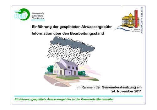 Einführung gesplittete Abwassergebühr in der Gemeinde ...