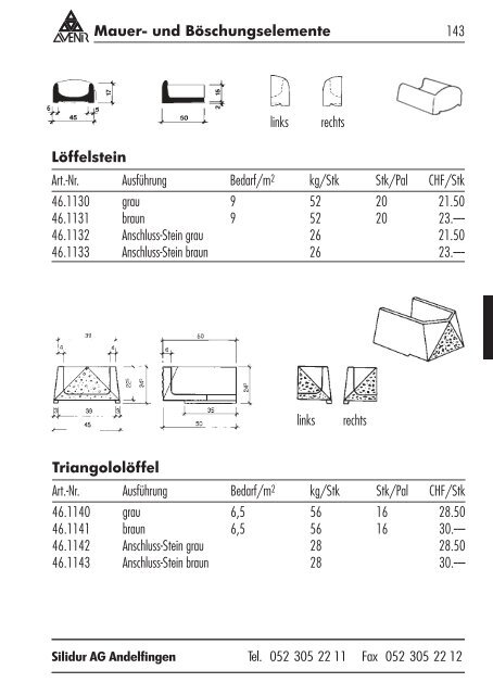 Gesamtpreisliste (PDF) - Die Silidur AG