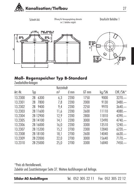 Gesamtpreisliste (PDF) - Die Silidur AG