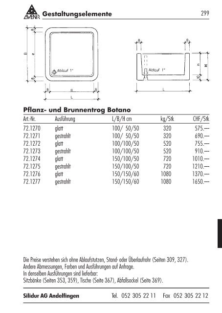 Gesamtpreisliste (PDF) - Die Silidur AG