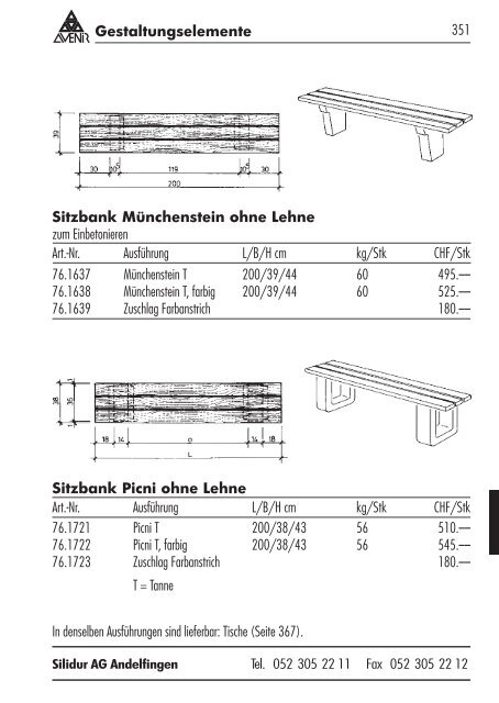 Gesamtpreisliste (PDF) - Die Silidur AG