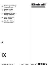 Anleitung LE-HW 1300 Niro SPK 4 - Einhell-UNICORE sro