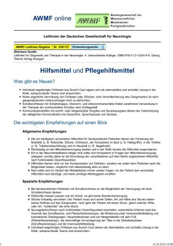 030-127 S1 Hilfsmittel und Pflegehilfsmittel 10-2008 10-2013 - AWMF