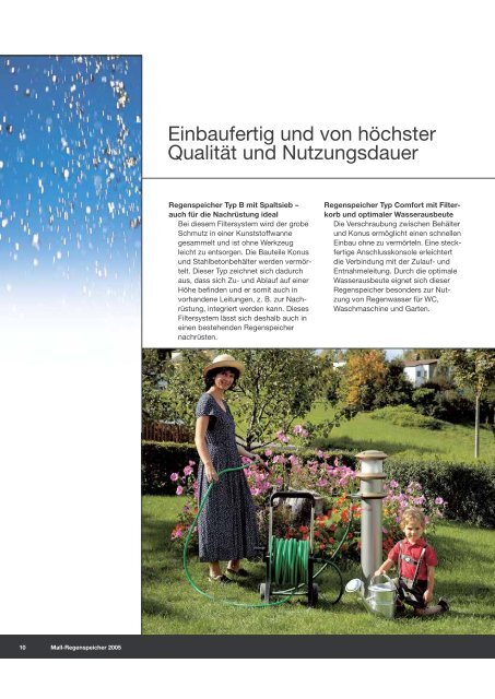 Mall-Regenspeicher für Haus, Garten und ... - Die Silidur AG