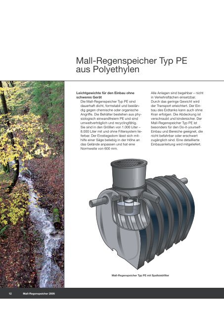 Mall-Regenspeicher für Haus, Garten und ... - Die Silidur AG