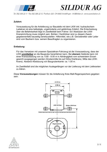 Mall-Regenspeicher für Haus, Garten und ... - Die Silidur AG