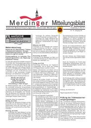 Ausgabe 19 des Gemeindeblatt vom 12.05.11 - Merdingen