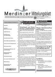 Ausgabe 27 des Gemeindeblatt vom 02.07.09 - Merdingen