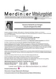 Ausgabe 16 des Gemeindeblatt vom 22.04.10 - Merdingen