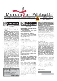 Ausgabe 4 des Gemeindeblatt vom 27.01.11 - Merdingen