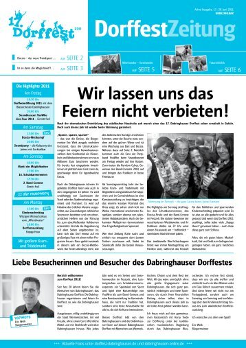 Dorffestzeitung - Dorffest Dabringhausen