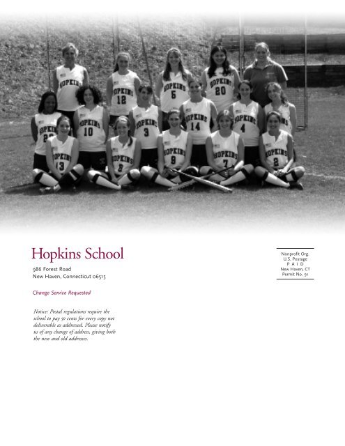 For Love of the Game An Appreciation of Tom Parr ... - Hopkins School