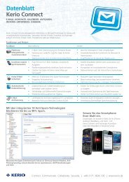 Datenblatt Kerio Connect