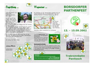 BORSDORFER PARTHENFEST - in der Gemeinde Borsdorf