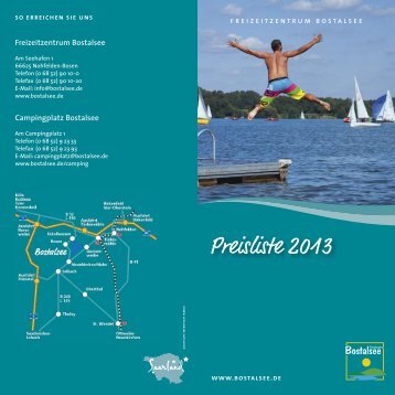 Download Printversion der Preisliste - Bostalsee